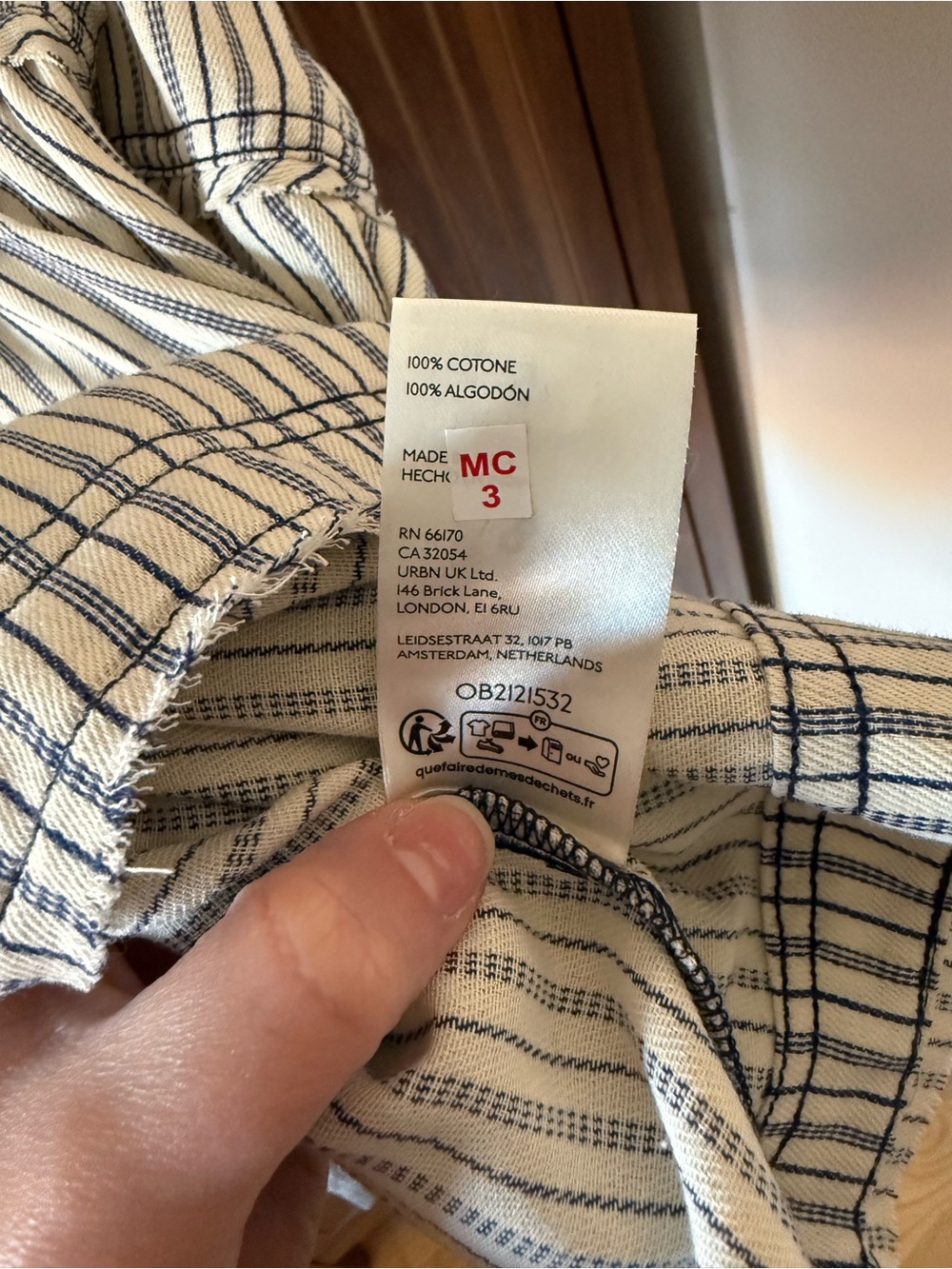 Pilcro Navy and White Striped Tank Top - Picture 5 of 5